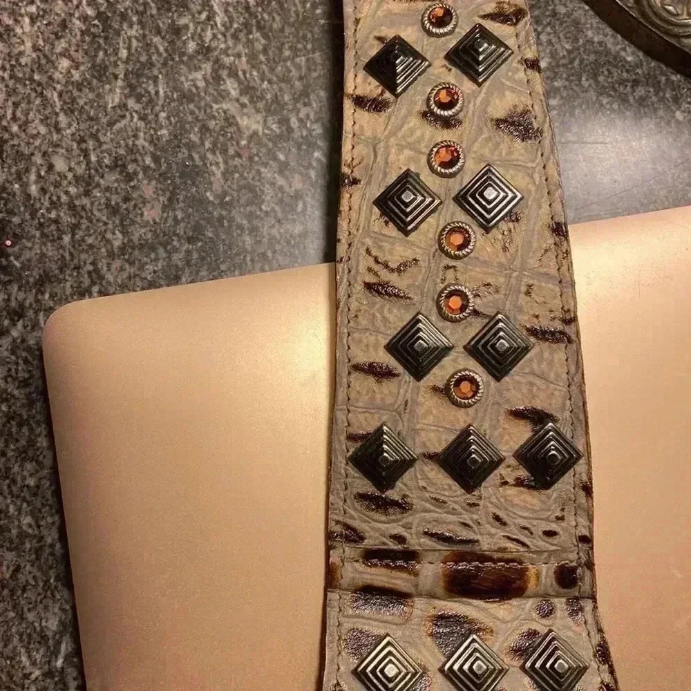 Country thunder festival rodeo Authentic Arohoe Belt Swarovski crystals Western - Picture 9 of 10